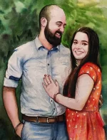 couple watercolour portrait