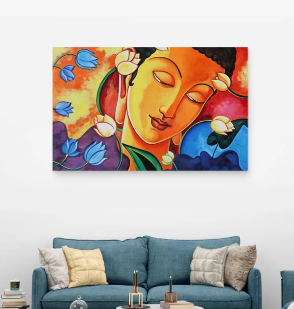 Lotus Buddha -Art Paint Wall Art