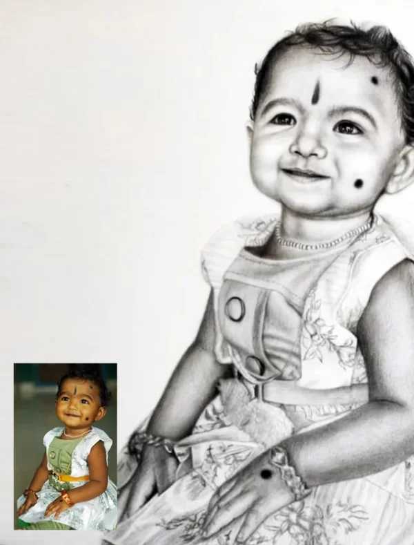 Baby Pencil Handmade Portraits