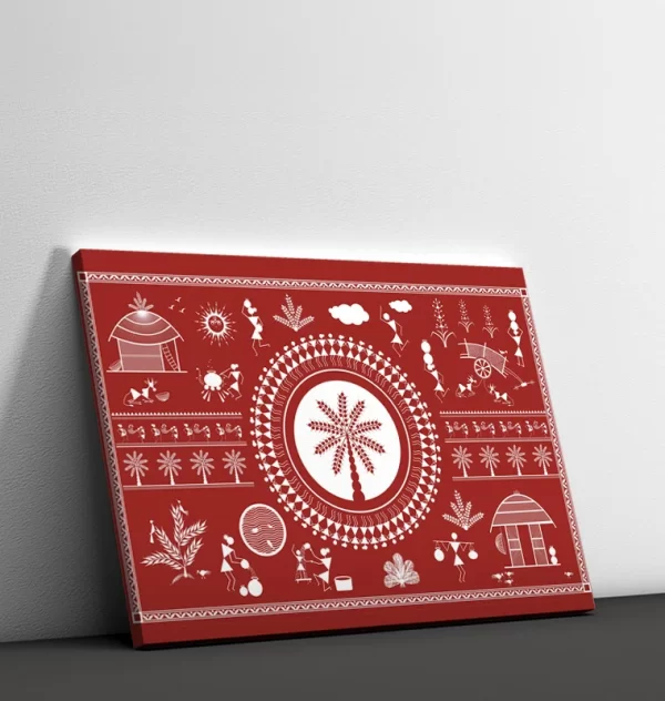 Warli Painting village life home decor