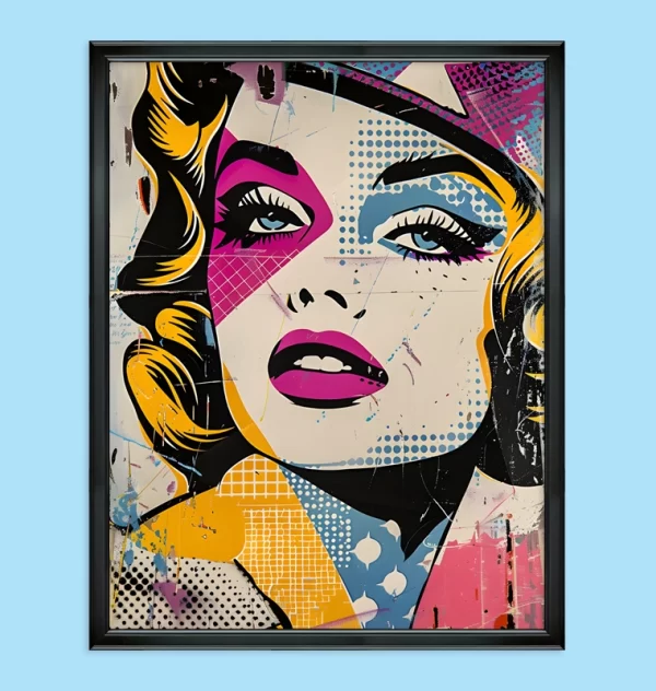Colourfull Woman Face Pop Art