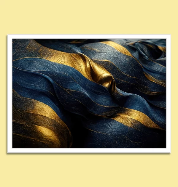 Abstract Painting Gold Wave Canvas Art Prints